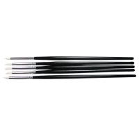 Кисти силиконовые 5 шт. (черная ручка)(091)