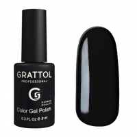 Гель-лак Grattol Color Gel Polish - тон №002 Black 9 мл.