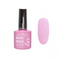 LUX Base Nail Best Sparkle Pink 15 g / цветная камуфлирующая база c блестками