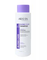 ARAVIA Professional Шампунь оттеночный для поддержания холодных оттенков осветленных волос Blond Pure Shampoo, 400 мл