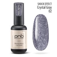 PNB UV/LED Gel Polish SHOCK EFFECT 02 Crystal Grey PNB 8 ml