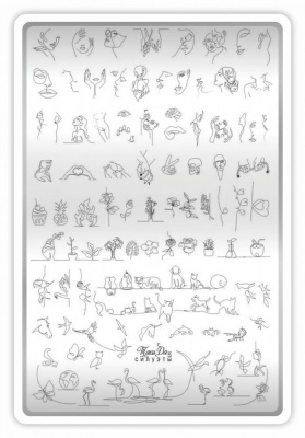 Пластина для стемпинга TAKIDA 05 "Силуэты"