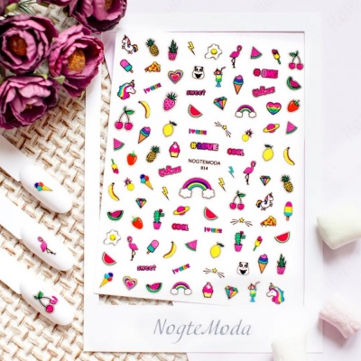 Наклейки для ногтей NOGTEMODA 014